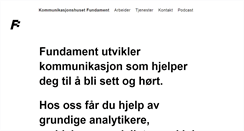 Desktop Screenshot of fundamentet.no
