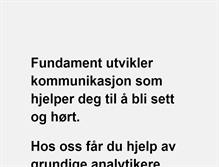 Tablet Screenshot of fundamentet.no
